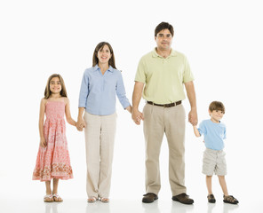 Obraz premium Family holding hands.