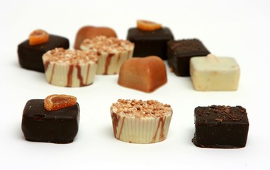 Exquisite chocolate, isolated on white