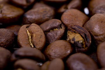 Espressobohnen Makro