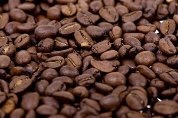 Kaffeebohnen Draufsicht