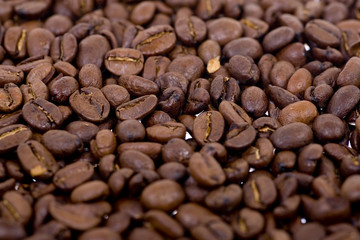 Kaffeebohnen Draufsicht