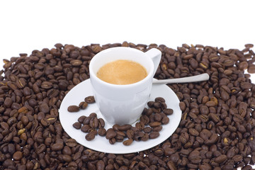 Espresso mit Espressobohnen