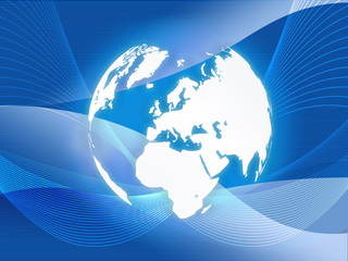 Europe map technology-style artwork