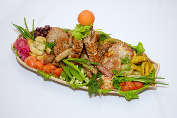 The meat prepared on a grill 7