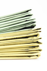 stack of newspapers