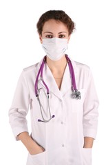 hospital nurse in mask