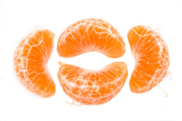 Slices of a tangerine