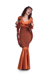 The singer with a microphone