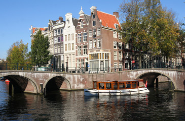 Historic Amsterdam touringboat