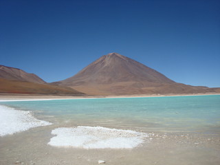 Fototapeta na wymiar Laguna Verde. Jezioro na pustyni Lipez.