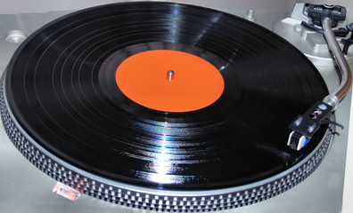 Vinyl LP on Turntable