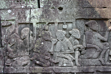 Bas relief Bayon Angkor