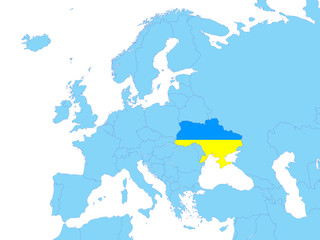 Ukraine on europe map