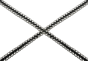 chain with the inserted leather thong