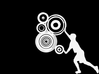 femme et rond