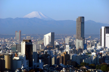 Fototapeta premium Mont Fuji vu de Tokyo
