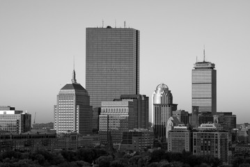 Fototapeta na wymiar daybreak in boston