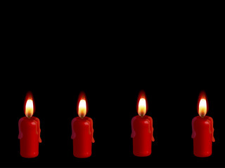 Four advent candles