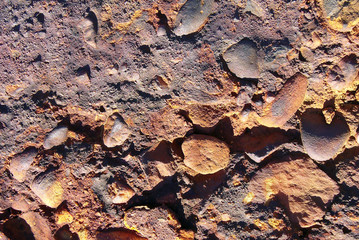 red rusted stones