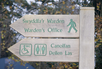 Sign Post in Welsh Language