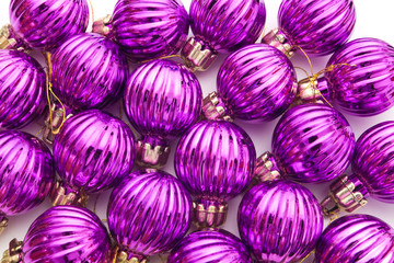 purple Christmas balls
