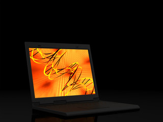 Laptop with clipping path