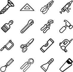 Tool icon series set 