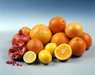 Set of different bright tasty fruits 