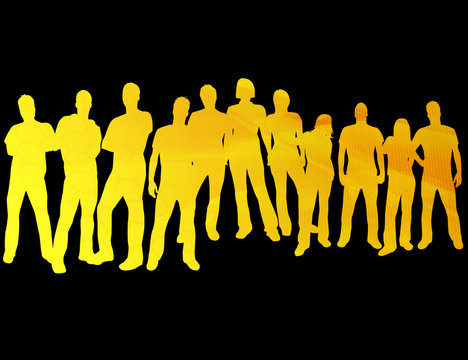 textures style of people silhouettes 