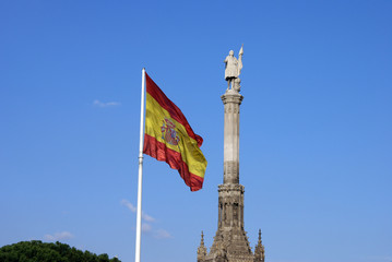 Obraz premium Colón y España