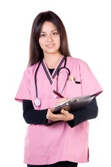 nurse smiling