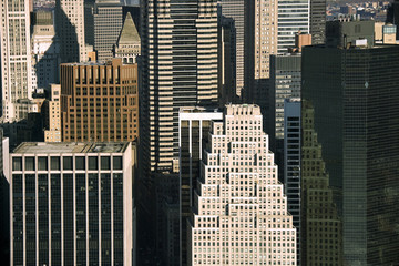 Manhattan buildings.