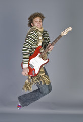 Betiful young man with guitar