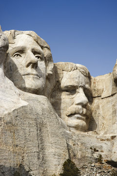 Faces at Mount Rushmore.