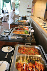 buffet at restaurant