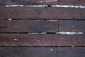 Obraz premium Brown board with ice