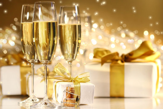 Glasses of champagne