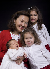 Grandmother and granddaughters