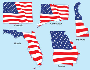 Connecticut, Colorado, Delaware, Florida and Georgia