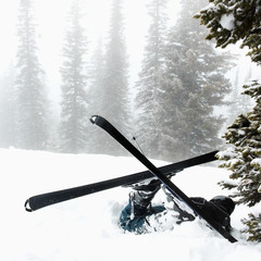 Ski accident.
