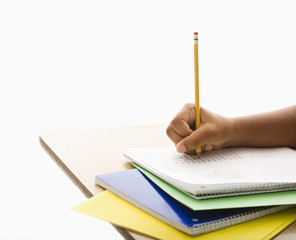 Child doing schoolwork.