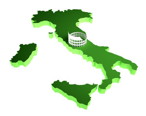 Cartina dell'Italia - Roma, Il Colosseo