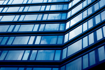 Blue office windows