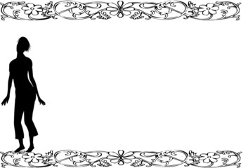 Girl Dancer with borders