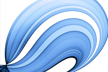 Obraz na płótnie Canvas blue wave over white, abstract background. hq render