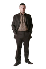 Businessman on white background.