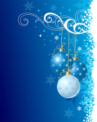 blue christmas background / vector illustration