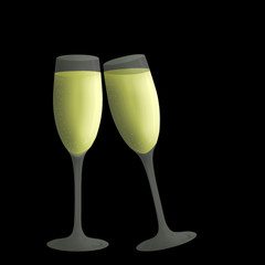 two glasses of champagne