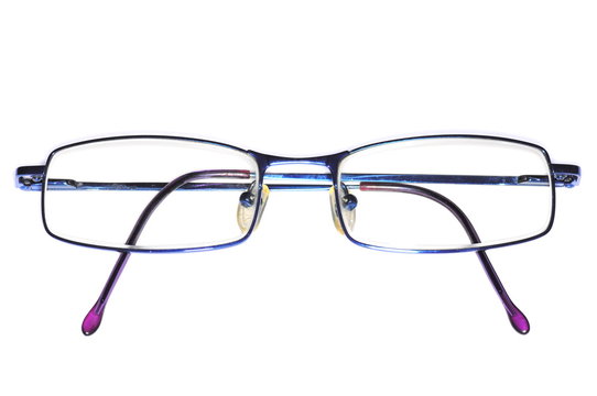 Stylish glasses isolated on white