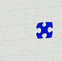 Fototapeta premium puzzle bleu isolé